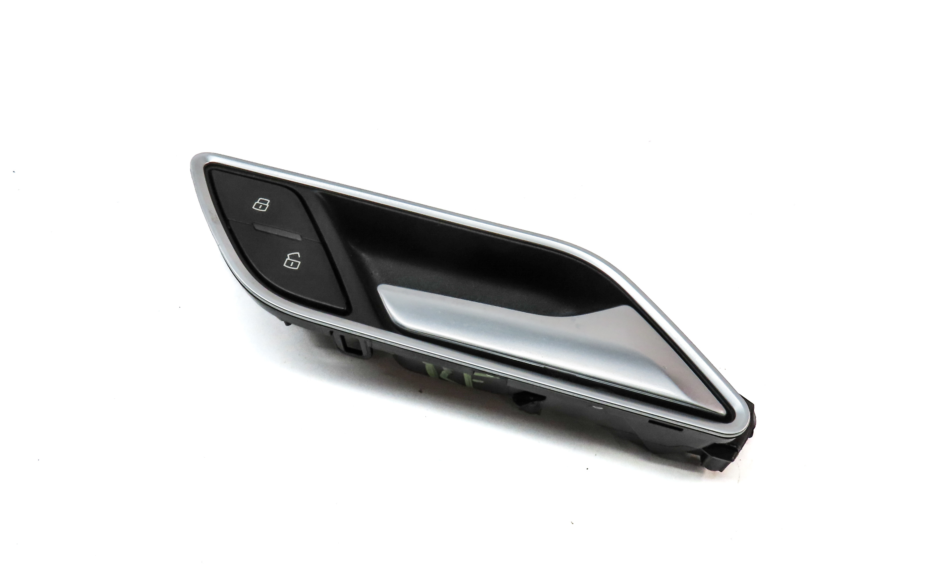 15-20 AUDI A3 S3 (8V) REAR RIGHT INTERIOR DOOR HANDLE w/ LOCK SWITCH BUTTON — exact item pictured